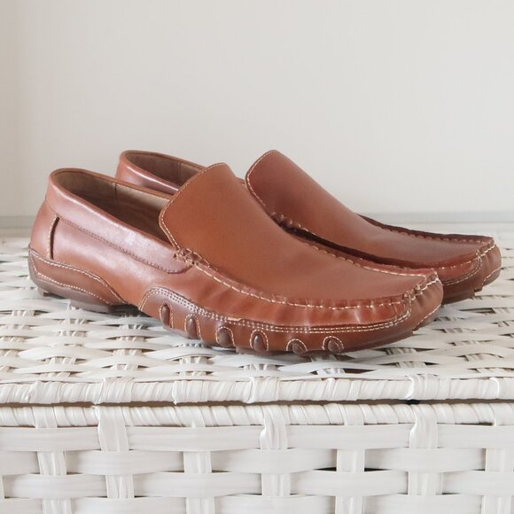 ALDO Men’s Light Brown Leather Driving Loafers Slip-On Casual Shoes Moccasins 12 main image 5